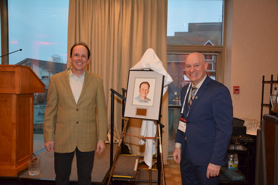 Dr. Étienne Côté, winner of AVC's 2018 Atlantic Award of Excellence, and Dean Greg Keefe