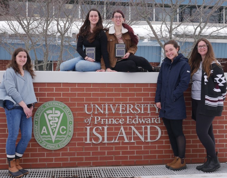 Team members from left to right: Alyssa McGee, Lily Mitchell, Devyn Enwright, Brianna Forbes, and Amy Stoyles. 