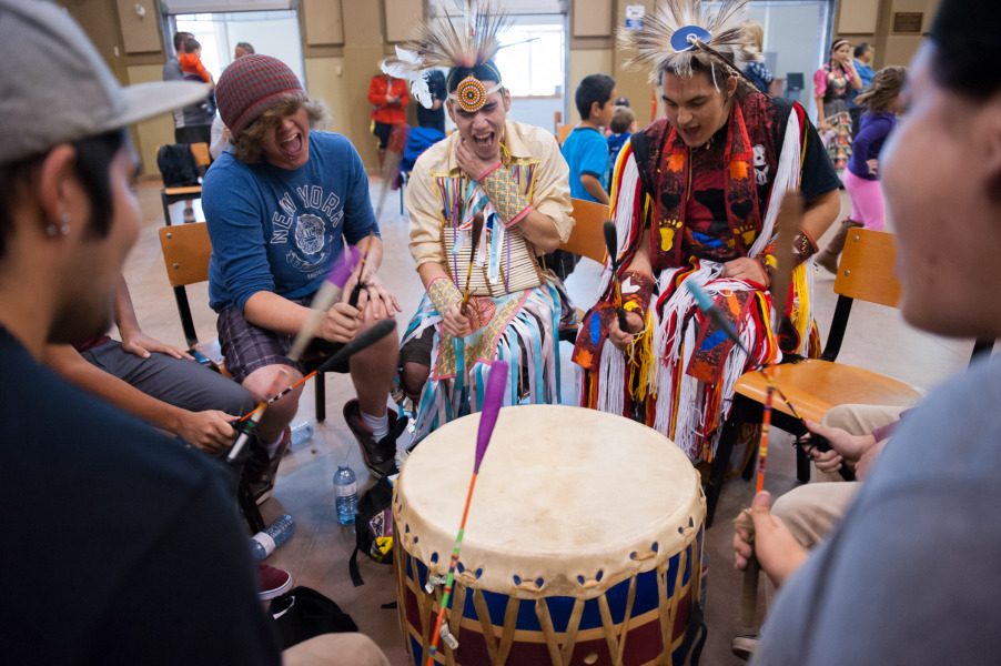 A drum circle