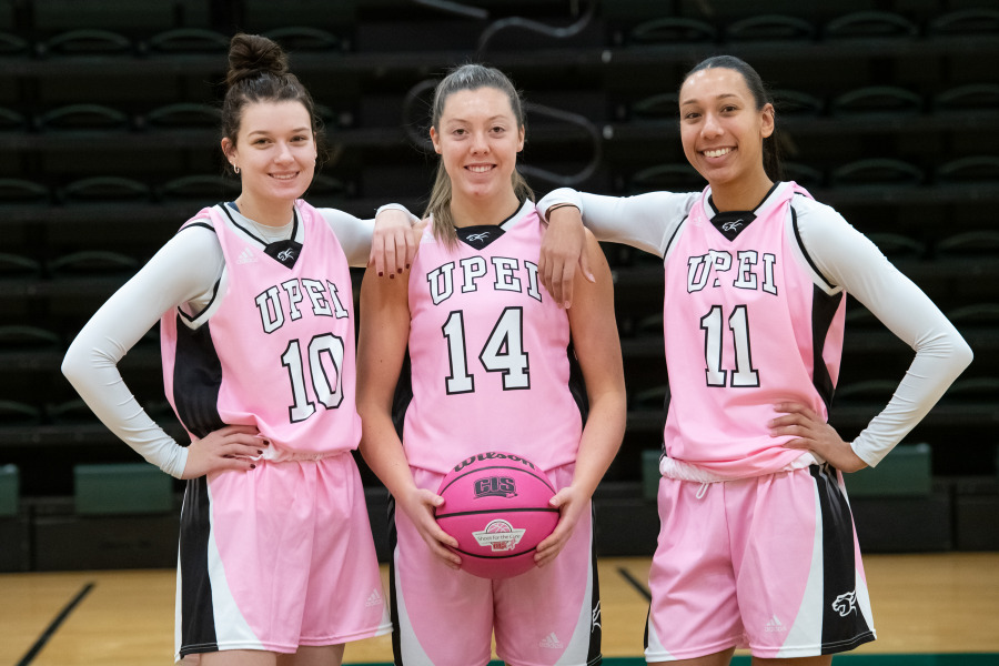 This year’s Shoot for the Cure fundraiser is led by UPEI Women’s Basketball Panthers Alicia Bowering, Devon Lawlor and Lauren Rainford.