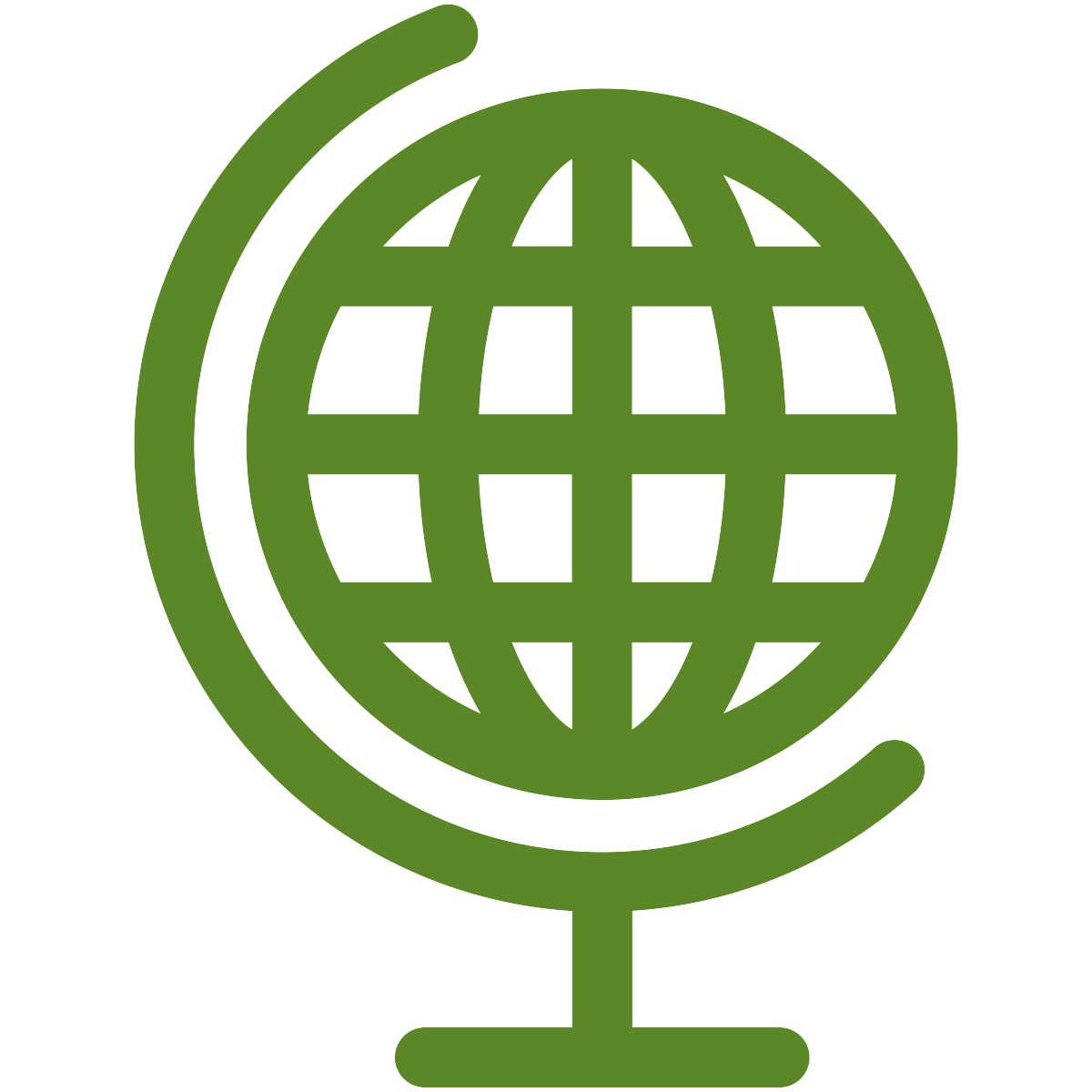 globe icon in green