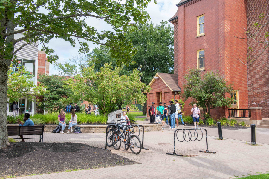 photo of campus between student centre and SDU Main Building