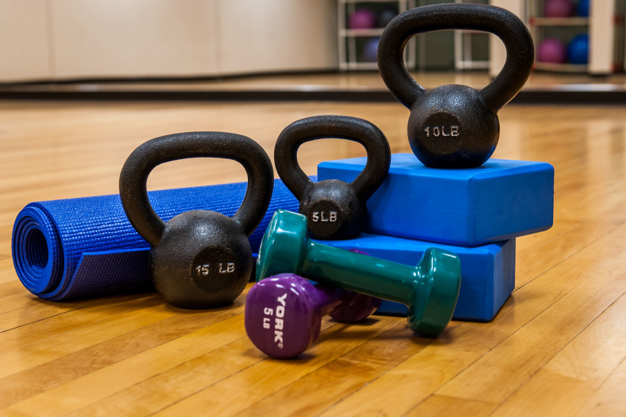 Fitness equipment at the Chi-Wan Young Sports Centre