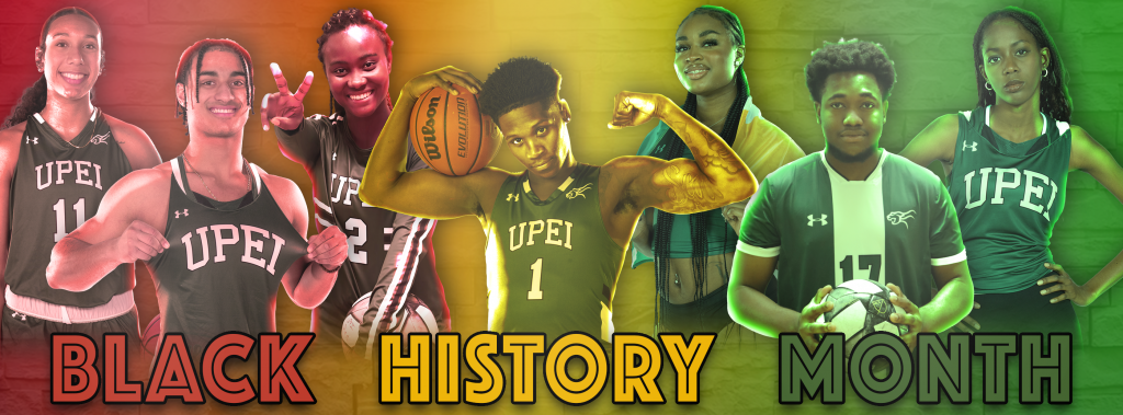 UPEI Basketball Panthers Black History Month graphic