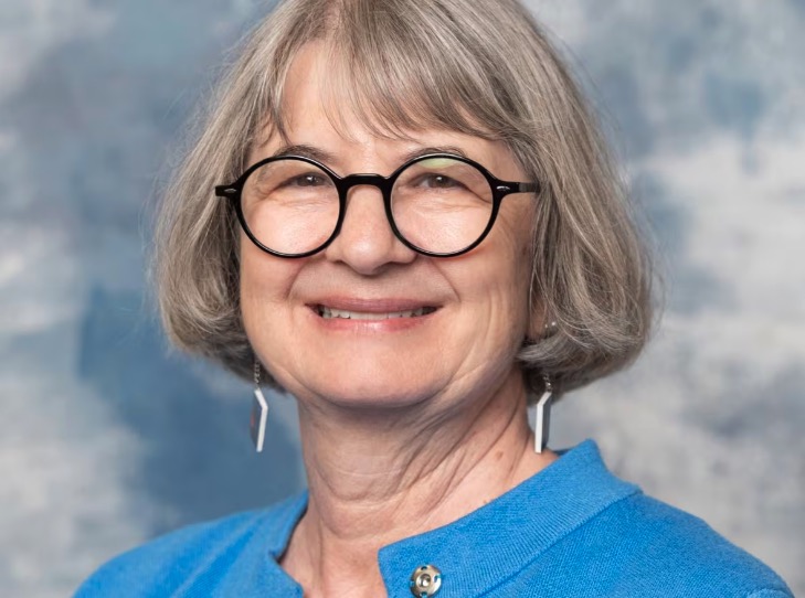 Dr. Laurie Brinklow will be honoured as a new member of the Order this fall in a ceremony at Government House (Photo courtesy of Government House) Portrait photo of woman wearing glasses and blue jacket