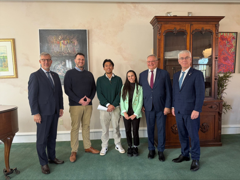 UPEI students meet with Baltic ambassadors.