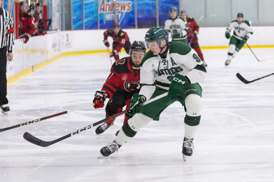 Cole Larkin and the UPEI Men’s Hockey Panthers, shown here in a previous game against the University of New Brunswick Reds, will welcome the Reds on November 19 in UPEI’s only home game of the week.