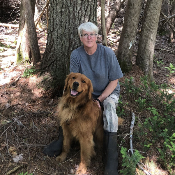 Kate MacQuarrie and her dog Cuan