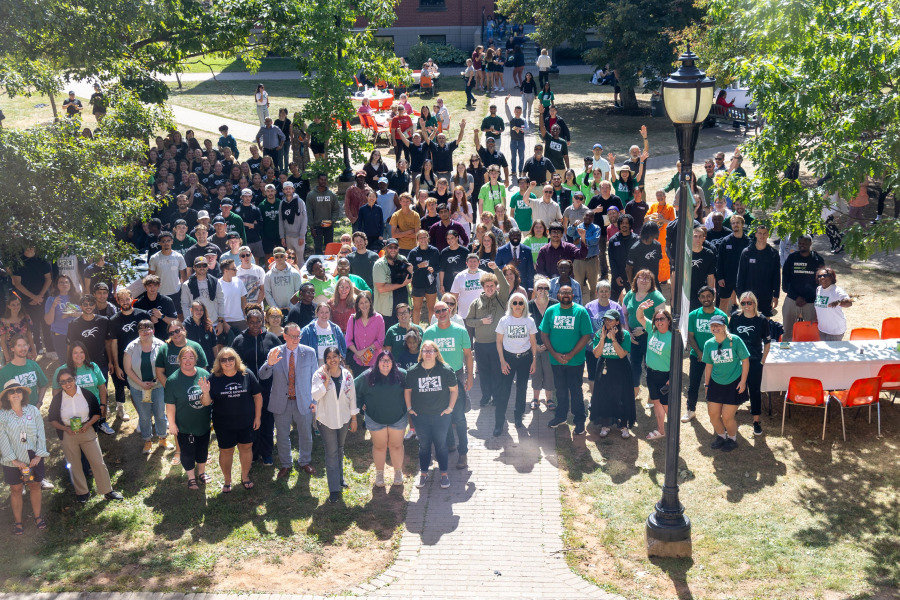 UPEI employees at a BBQ during Welcome Week in September 2025