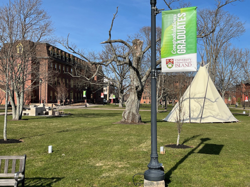 Photo of the quad and tipi in spring