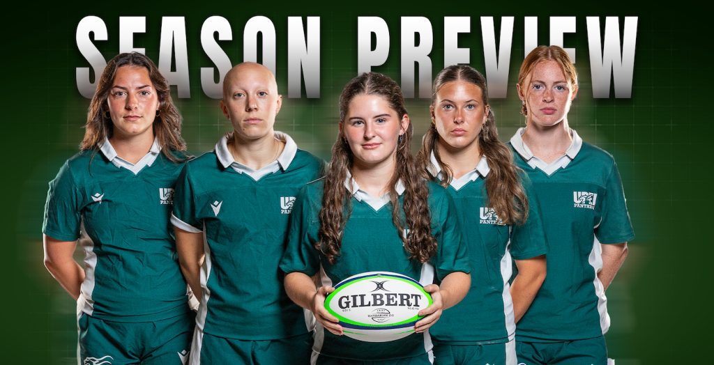 UPEI Women’s Rugby Panthers (left to right): Sarah Bain, Jasmine Mohtadi, Rowan Gallagher, Jorja Cook, and Sahara MacLean.