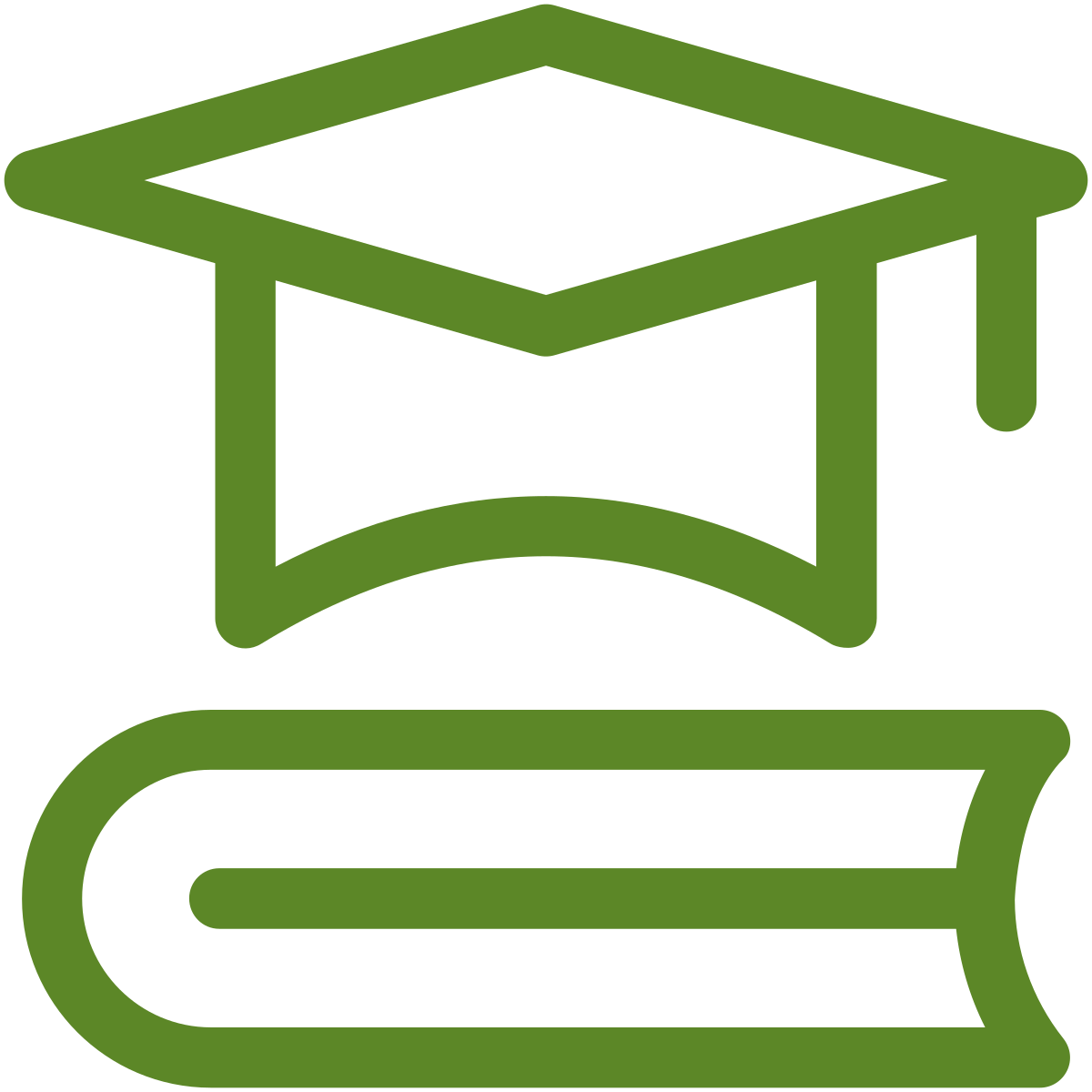 graduate icon in green
