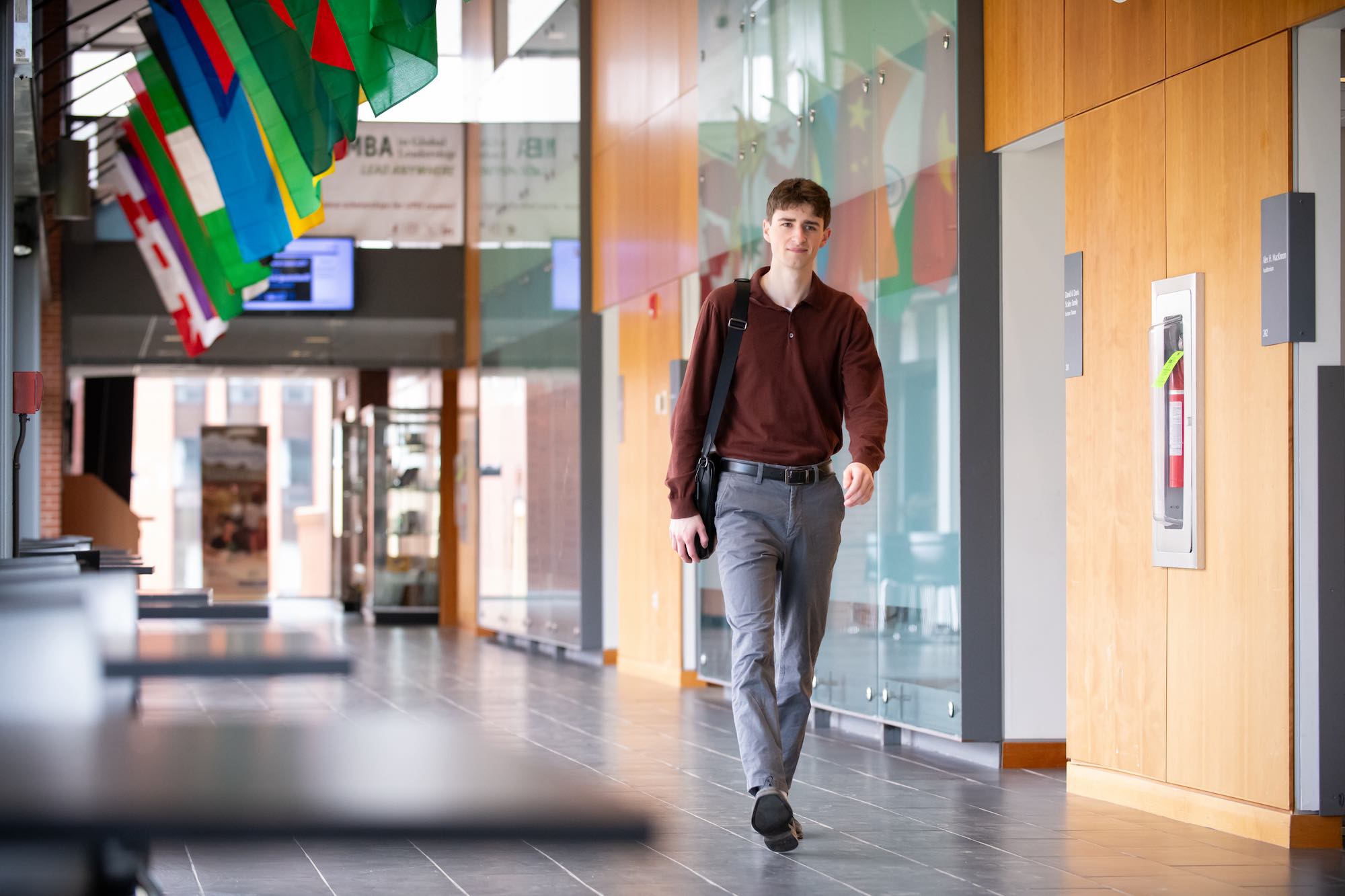 UPEI student Samuel Harding in McDougall Hall