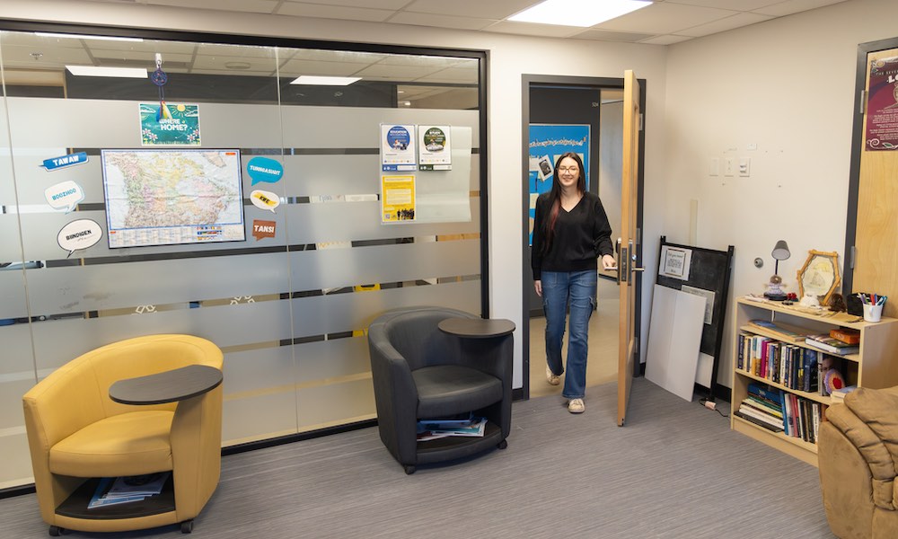 UPEI nursing student Andrea Gallant in the Mawi'omi Indigenous Student Centre