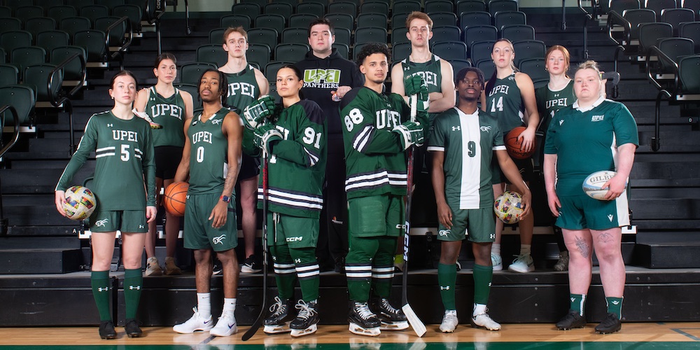 a group of Panther athletes