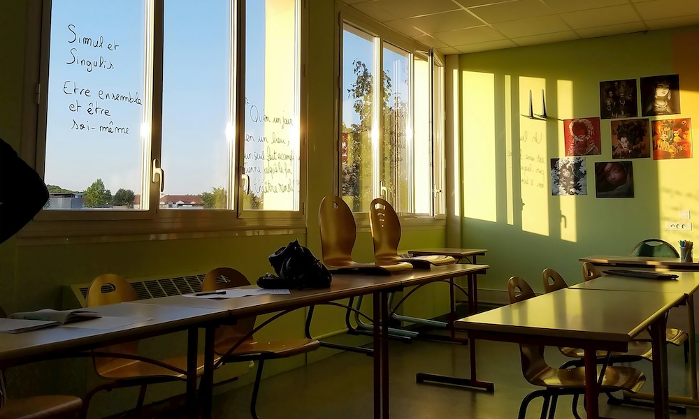a French classroom