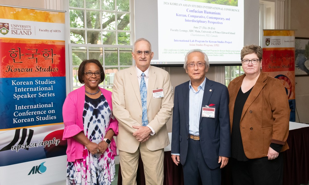 four participants at UPEI's academic Korean Studies conference