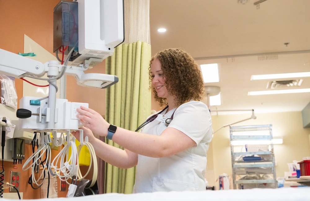 UPEI Nursing graduate Kate Doyle in the Queen Elizabeth Hospital