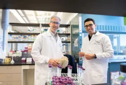 Two male scientists in a lab