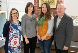 Dr. Heather Gunn McQuillan, Dr. Jill Wood, Dr. Caitlin Matters, and Dean Greg Keefe