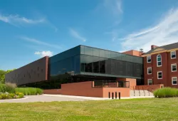 An exterior photo of Don and Marion McDougall Hall