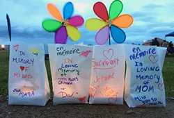 Luminaries at a Relay for Life event