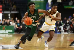 UPEI Men’s Basketball Panthers point guard, Elijah Miller in action during the AUS Final last season.