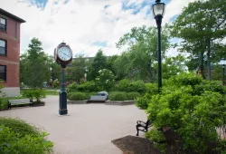 photo of clock in quad