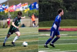 Landon Perry (left) and Noah Killorn (right) will join the UPEI Men’s Soccer Panthers this fall.