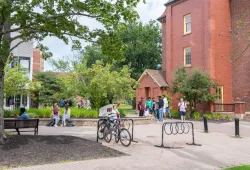 photo of campus between student centre and SDU Main Building