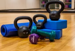 Fitness equipment at the Chi-Wan Young Sports Centre