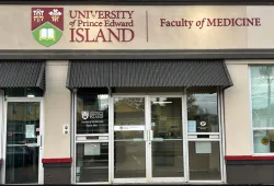 photo of exterior of building with UPEI sign