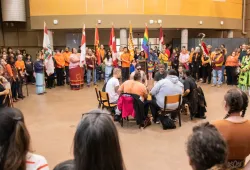 photo of large group assembled at Mawi'omi