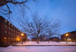 Photo of quad at dusk in the winter