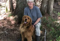 Kate MacQuarrie and her dog Cuan