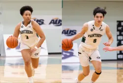 Karla Benitez and Matthew Magnan lead the UPEI Panthers basketball teams into battle on Saturday, January 31, against Acadia University.