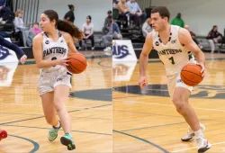 UPEI Basketball Panthers Samantha Zoffranieri and Hugo Bermejo 