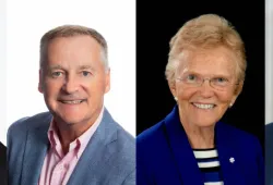 UPEI will grant honorary doctorates to (from left to right) Mark Arendz, Ron Keefe, Hazel Matchett Robinson, and the Hon. Lawrence MacAulay during the 2026 convocation ceremonies, May 12–15.