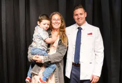 Nate Visser, medical student, with his wife Keirstin and son Emmett