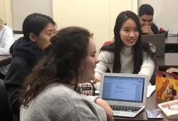 history students in a classroom