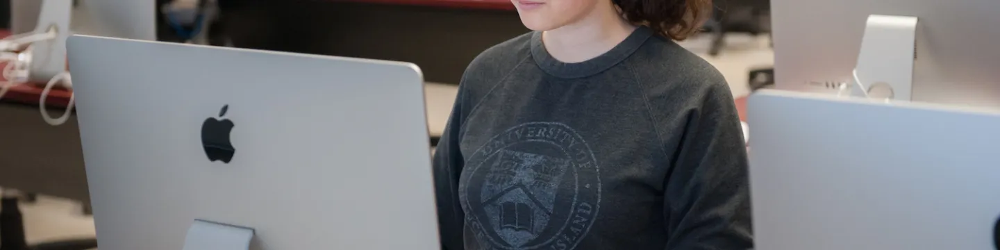 A student harnessing the power of a computer