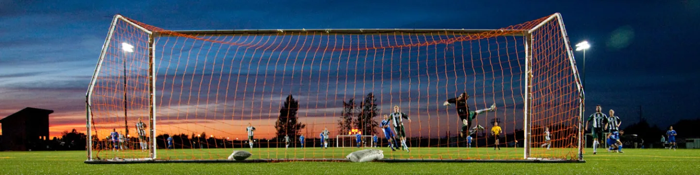 Evening picture of the soccer field