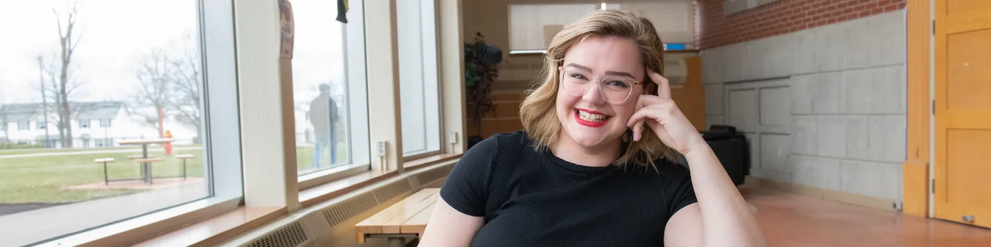 upei student alex macdonald in the w. a. murphy student centre