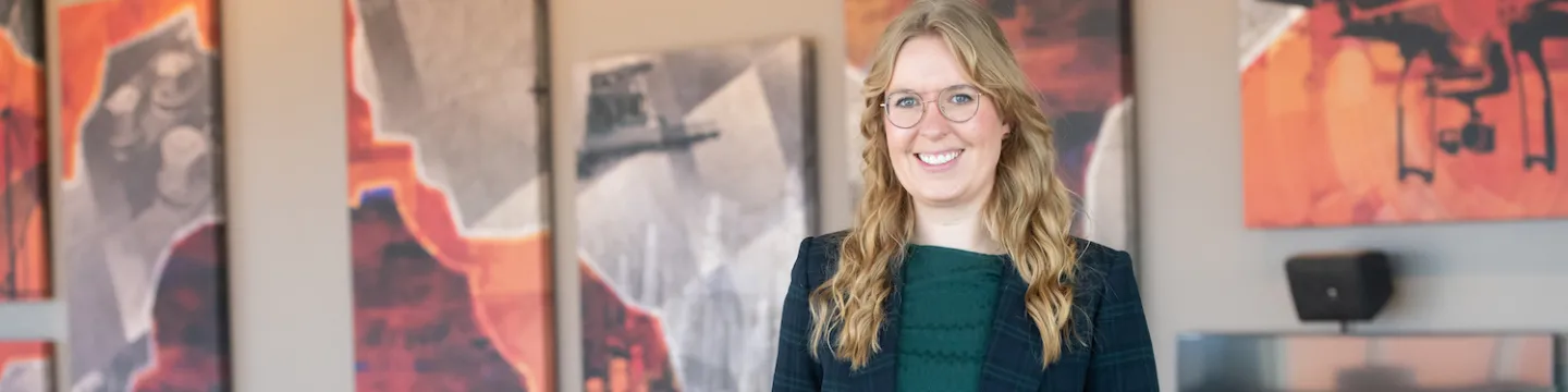 eileen conboy inside the sustainable design engineering building