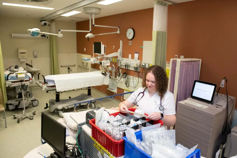 UPEI Nursing graduate Kate Doyle in the Queen Elizabeth Hospital