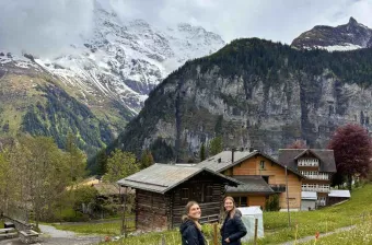 UPEI students Alex and Rowan in Switzerland