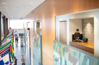 UPEI student Samuel Harding in McDougall Hall
