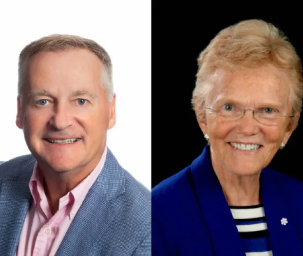 UPEI will grant honorary doctorates to (from left to right) Mark Arendz, Ron Keefe, Hazel Matchett Robinson, and the Hon. Lawrence MacAulay during the 2026 convocation ceremonies, May 12–15.